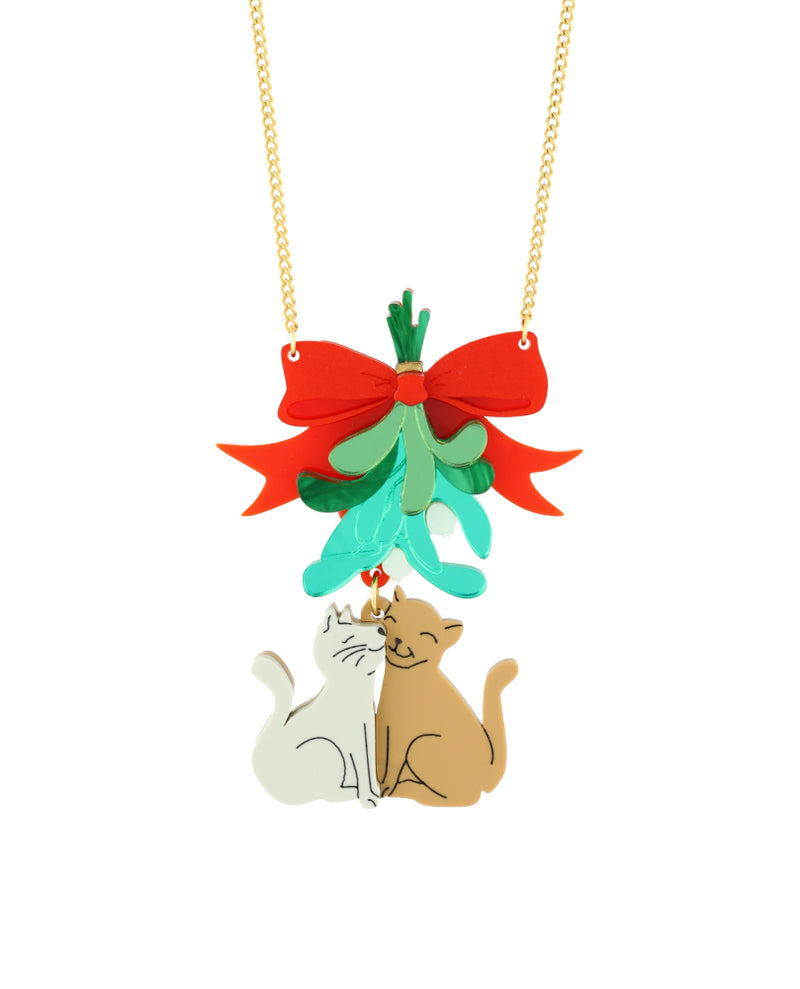 Cats in love necklace