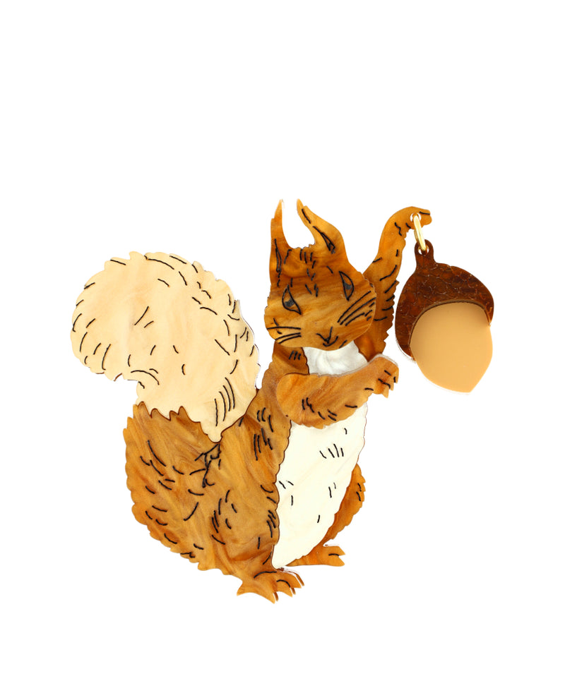 Cheeky Squirrel Nutkin Brooch