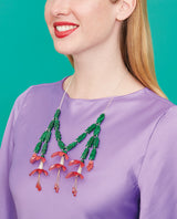 Cheerful Christmas Cactus Necklace