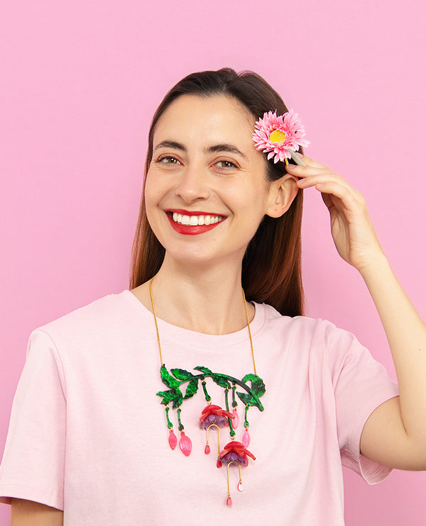 Chimes of the Fuchsia Necklace