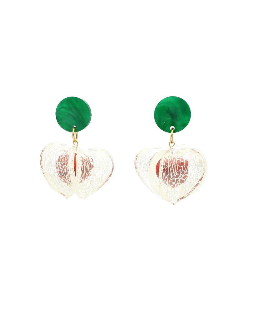 Chinese Lantern Plant Earrings