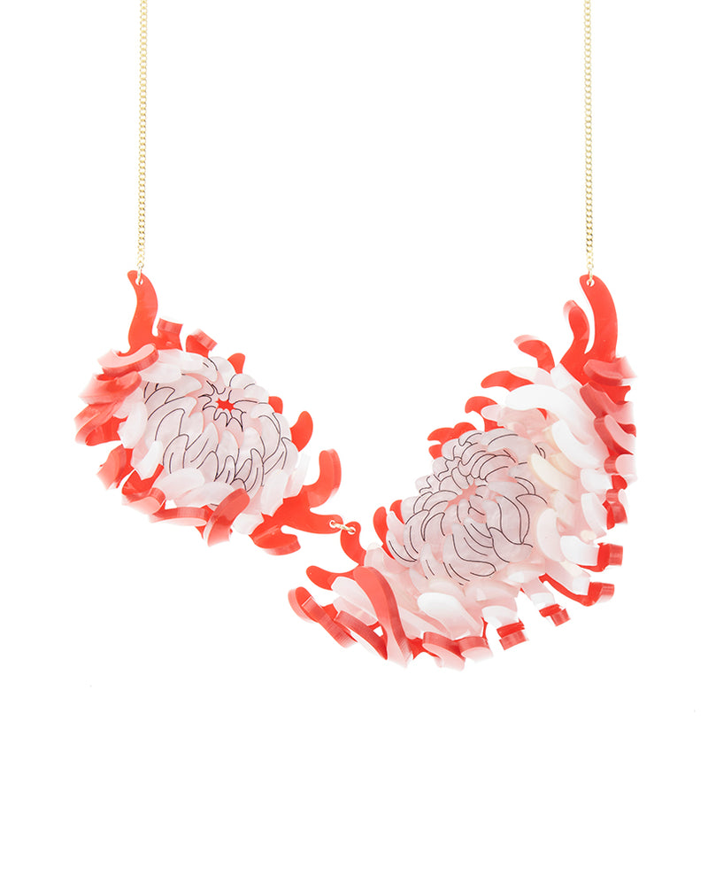 Chrysanthemum Kiku Flower Necklace