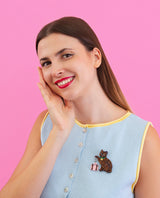 Chubby Cat Custom Brooch