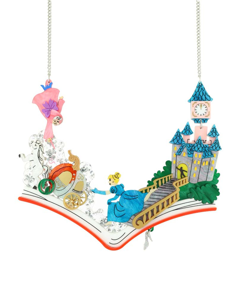 Clock Strikes Midnight Cinderella Necklace