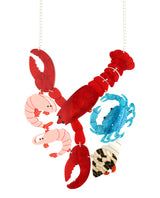 Colourful Crustaceans statement necklace