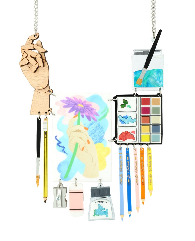 Colourful Study of Hand Necklace