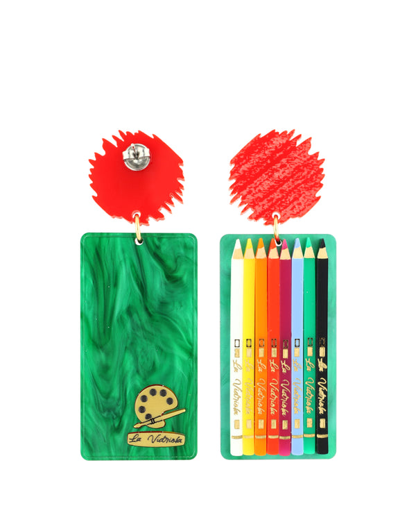 Colouring Pencil Earrings
