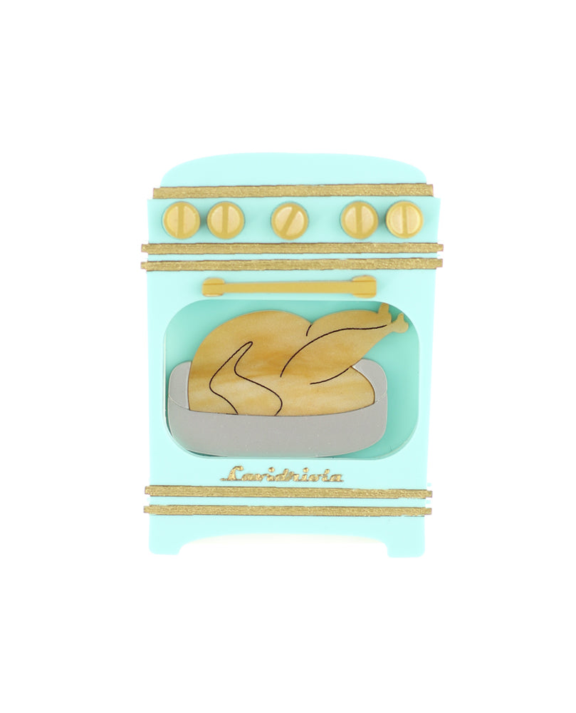 Cooking Christmas recipes brooch