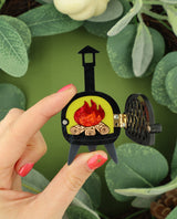 Cozy Stove Brooch -Interactive-