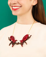 Crimson Beetle Duel Necklace