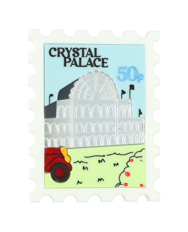 Crystal Palace Stamp Brooch