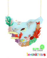 Day Time Night Time In The Barrier Reef -Interactive- statement necklace