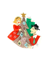 Decorating Our Retro Christmas Tree Brooch