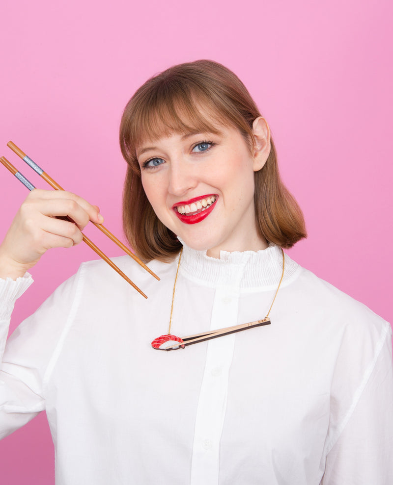 Delicious sushi nigiri essentials necklace