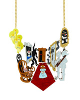 Down the Treacherous Hallway Statement Necklace