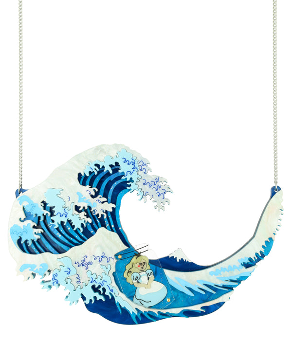 Drowning in the Great Wave Necklace