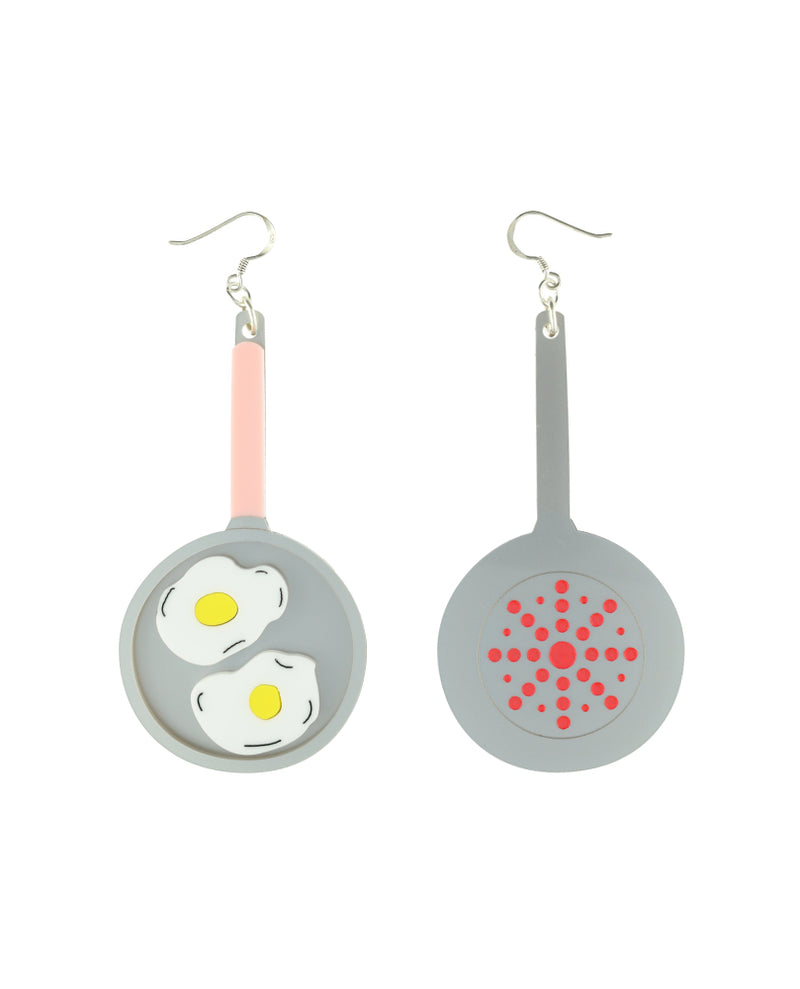 Eggs in the Pan Earrings