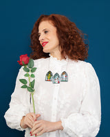 Epic Narratives on Stained Glass Necklace