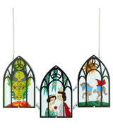 Epic Narratives on Stained Glass Necklace