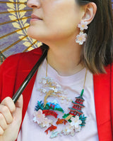 Essence of the Sakura Blossoms Statement Necklace