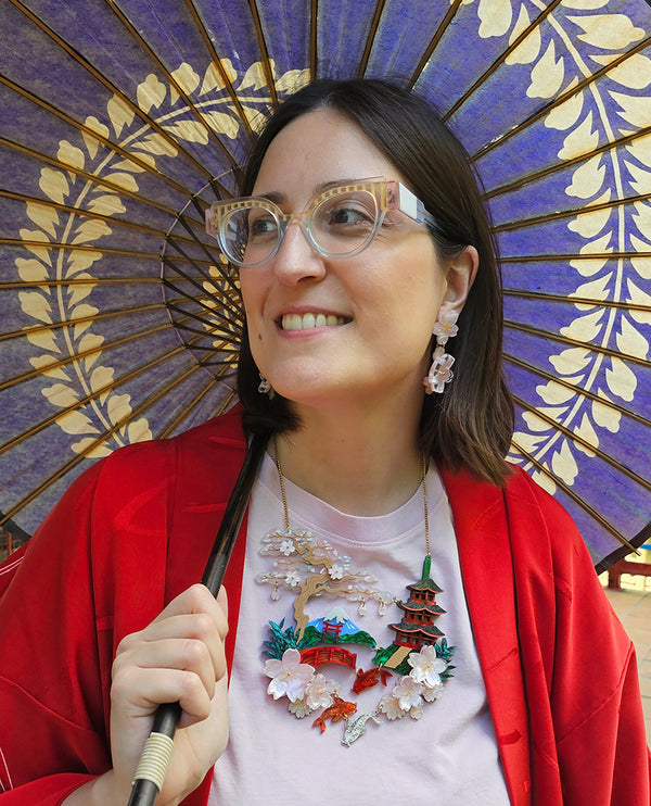 Essence of the Sakura Blossoms Statement Necklace