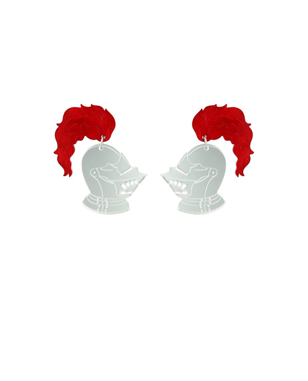 Feathered Armet Earrings