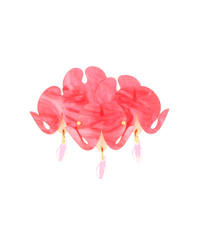 Feeling my Gold Heart Flower Brooch
