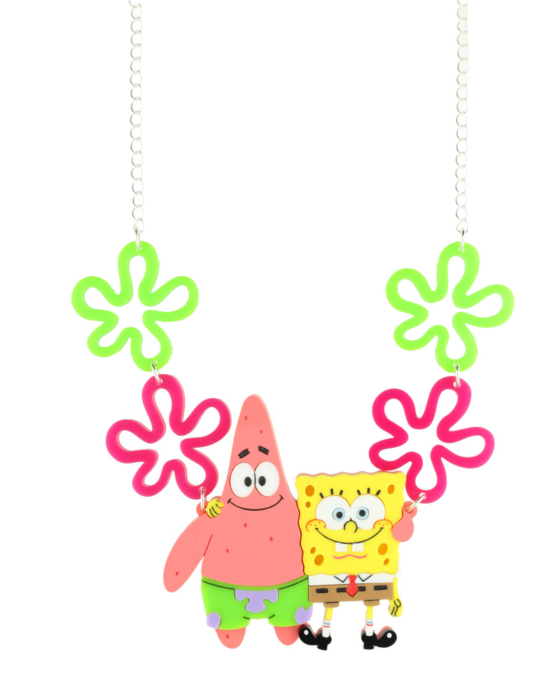 F is for Friends SpongeBob and Patrick Necklace
