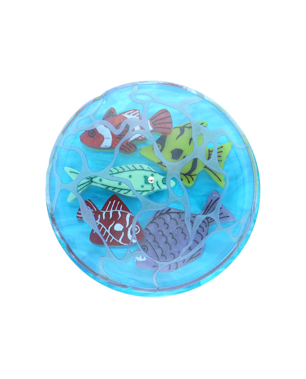 Fish In The Bubble brooch