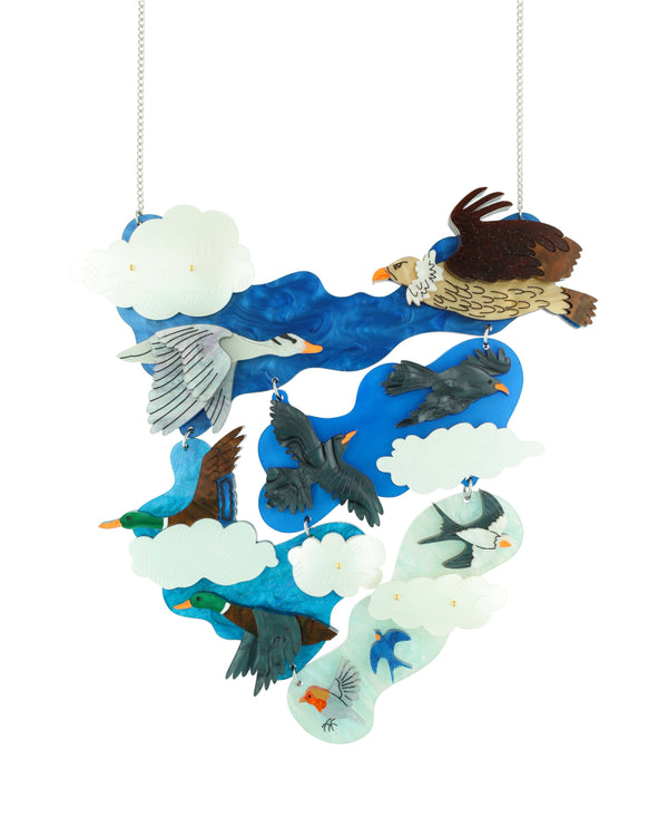Flight of the Birds Statement Necklace