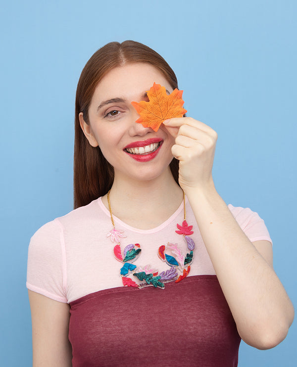Floating Leaves Statement Necklace