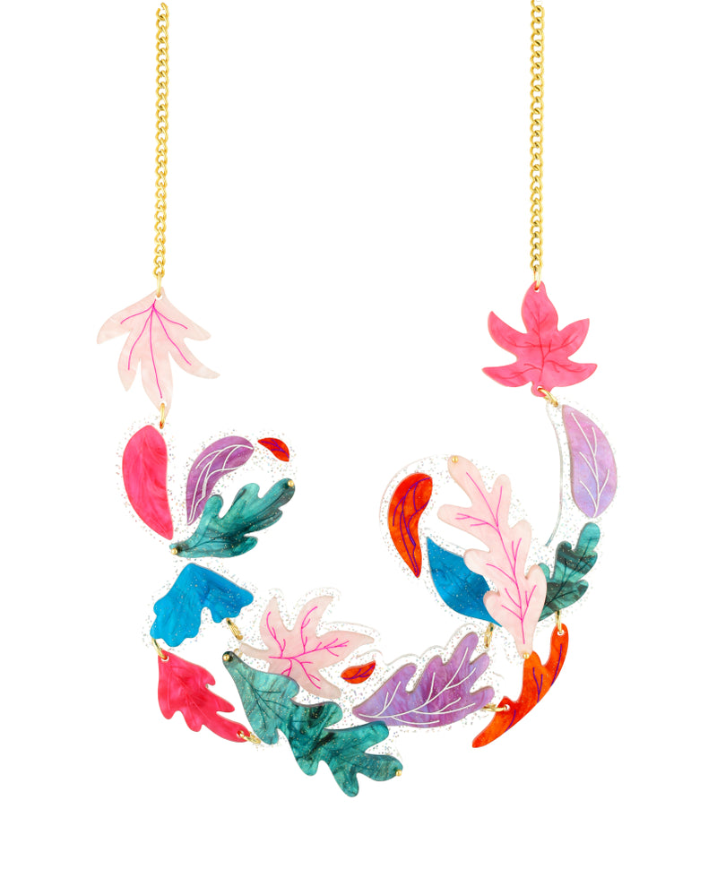 Floating Leaves Statement Necklace