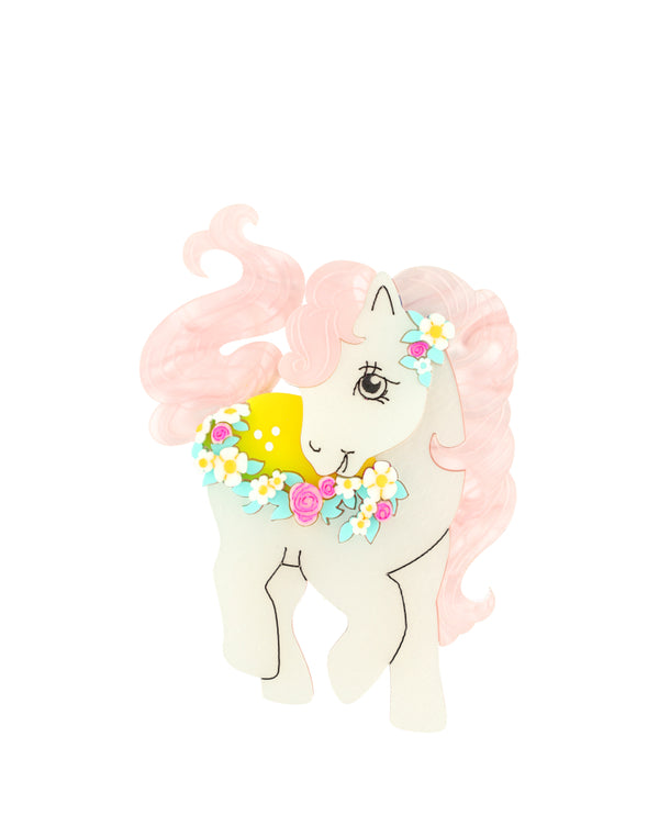 Floral Fantasy Merry Go Round Pony Brooch