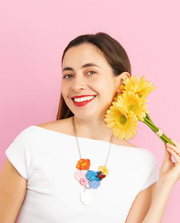 Flower Arrangement Vase Necklace