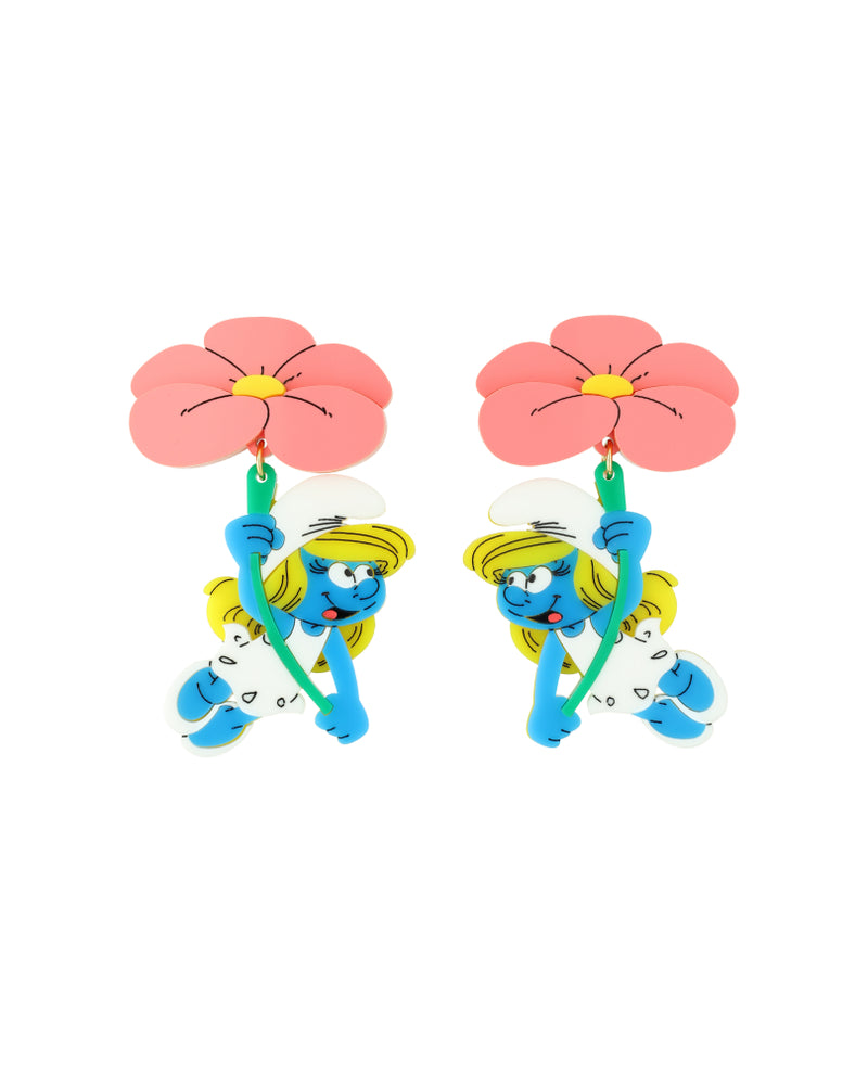 Flower Power Smurfette Earrings