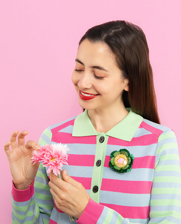 Flowering Cabbage Beauty Brooch
