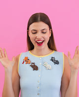 Fluffy Cat Custom Brooch