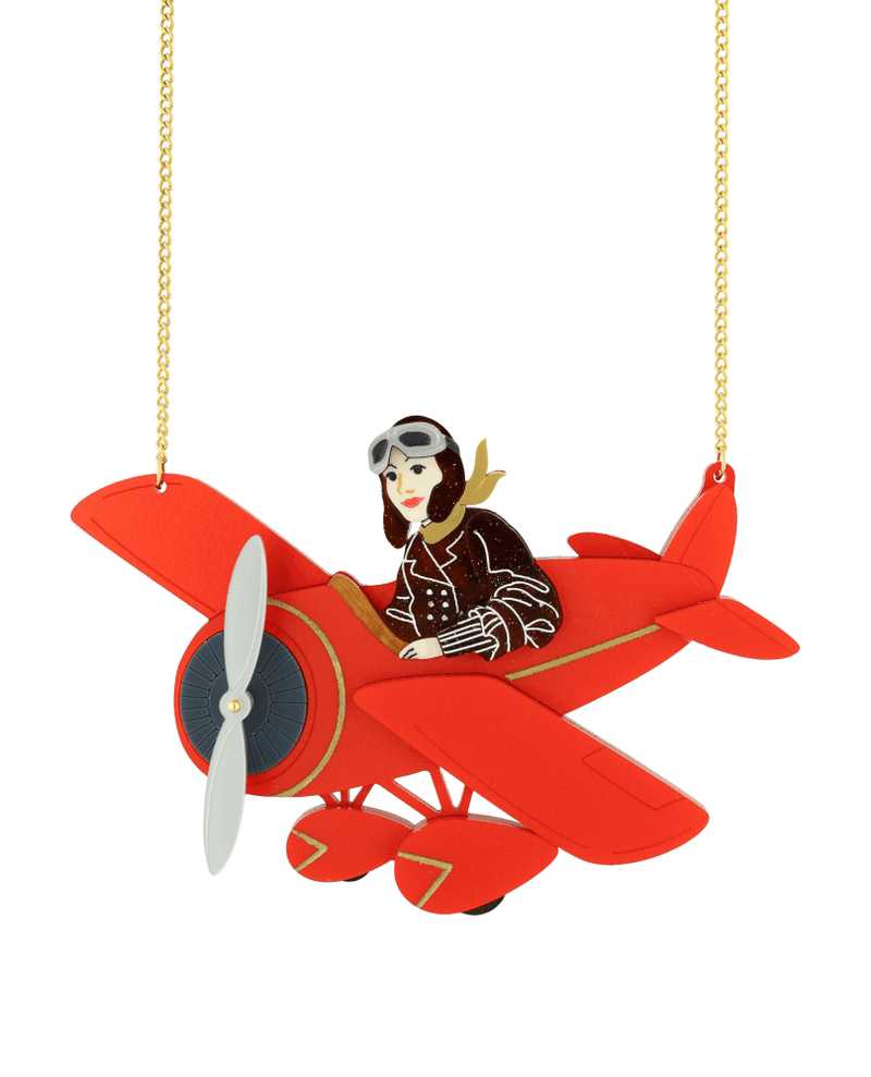 Flying High with Amelia Earhart Necklace