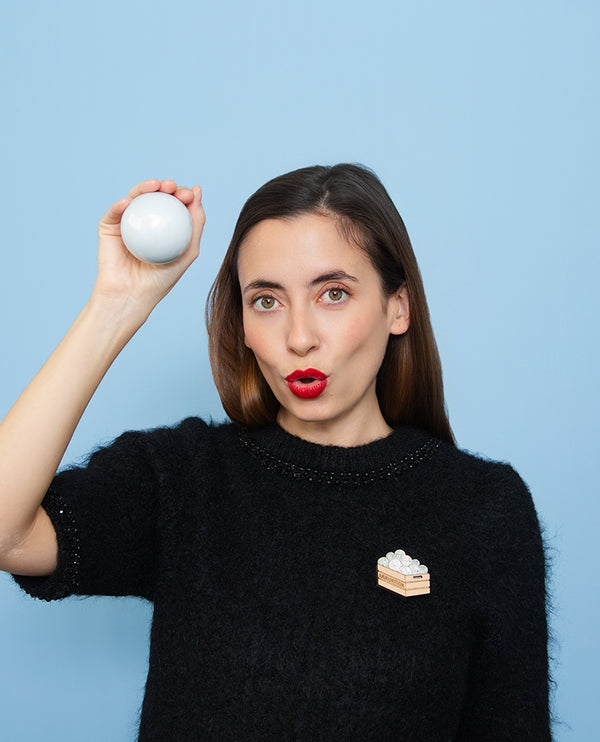 Friendly Snow Fire Brooch