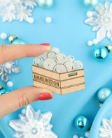 Friendly Snow Fire Brooch