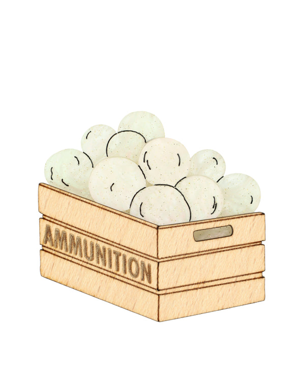 Friendly Snow Fire Brooch