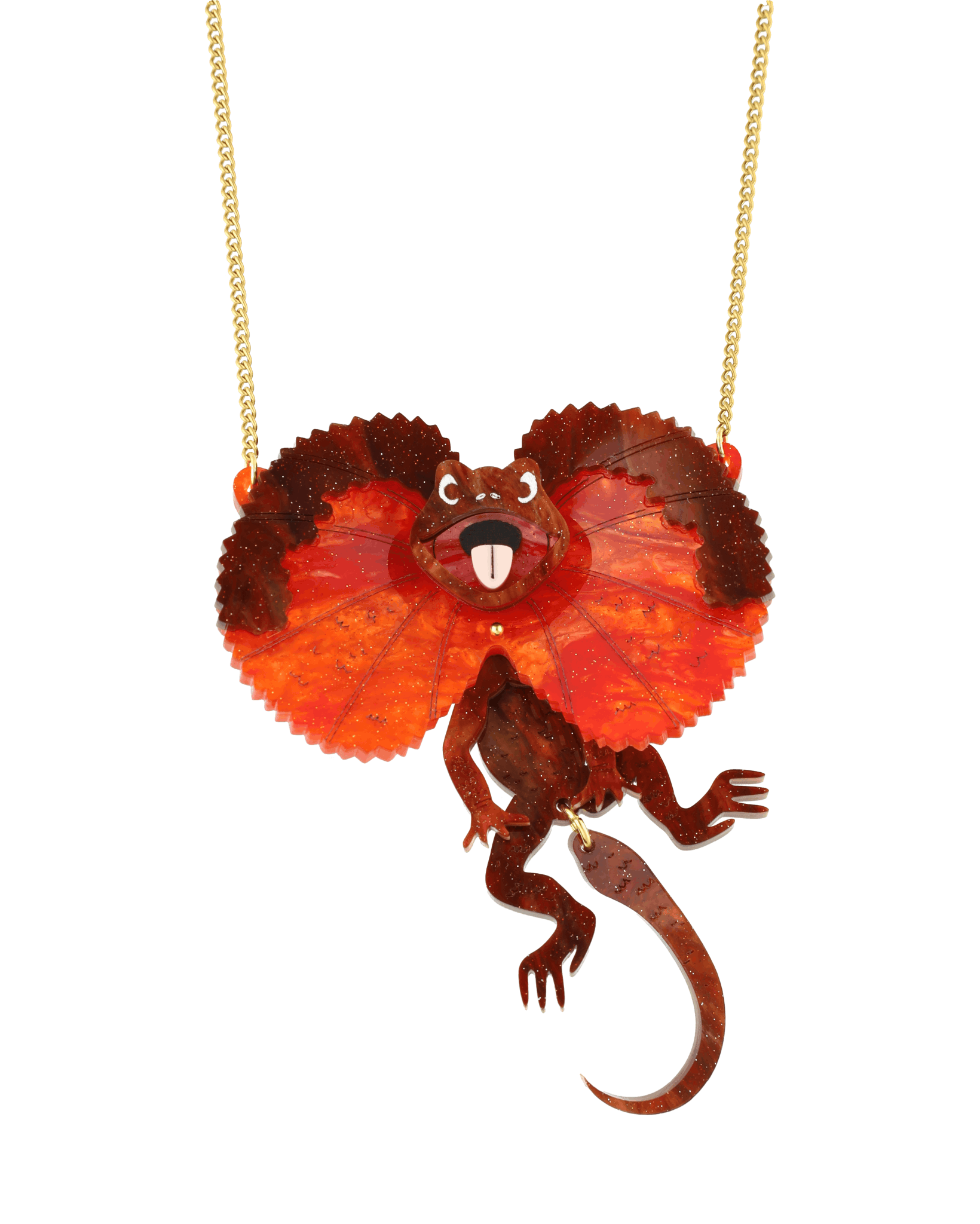 Frilled-Neck Lizard Necklace