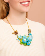 Frolicking in the Blue Flowers Necklace