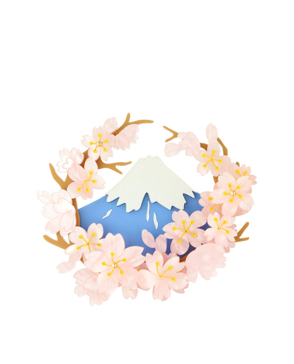Fuji in Full Bloom Brooch