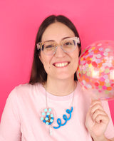 Fun Balloon Confetti Necklace