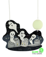 Ghosts In The Graveyard Necklace -Glow In The Dark-