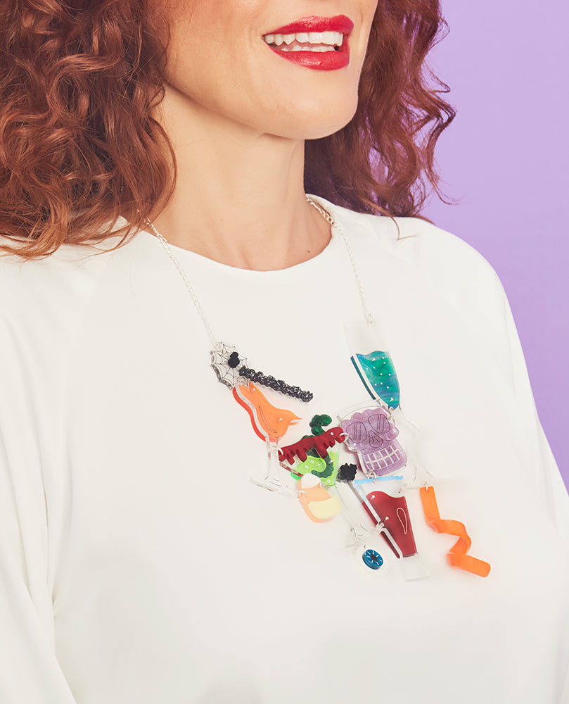 Ghoulish Cocktails Necklace