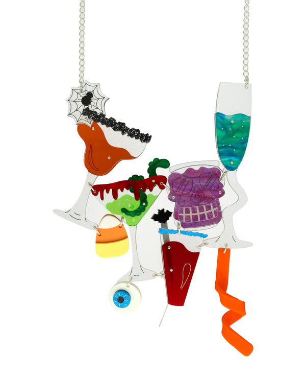 Ghoulish Cocktails Necklace