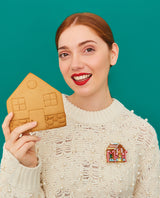 Gingerbread House Magic Statement Brooch -Interactive-