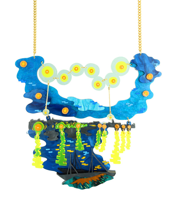 Glistening Starry Night Over the Rhône Necklace